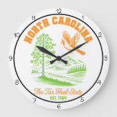 North Carolina Tar Heel State Cardinal Große Wanduhr (Vorderseite)