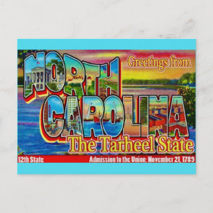 North Carolina - Tarheel Postkarte