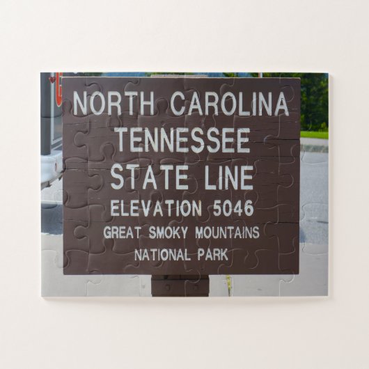 North Carolina Tennessee Puzzle (Horizontal)