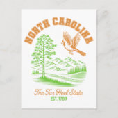 North Carolina The Tar Heel State Est. 1789 Travel Postkarte (Vorderseite)
