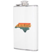 North Carolina Tree Silhouette Flachmann (Links)