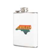 North Carolina Tree Silhouette Flachmann (Links)