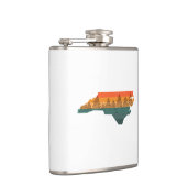 North Carolina Tree Silhouette Flachmann (Rechts)