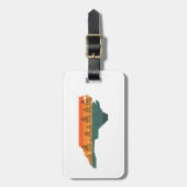 North Carolina Tree Silhouette Gepäckanhänger (Vorderseite vertikal)