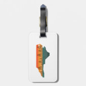 North Carolina Tree Silhouette Gepäckanhänger (Rückseite vertikal)