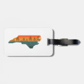 North Carolina Tree Silhouette Gepäckanhänger (Rückseite horizontal)