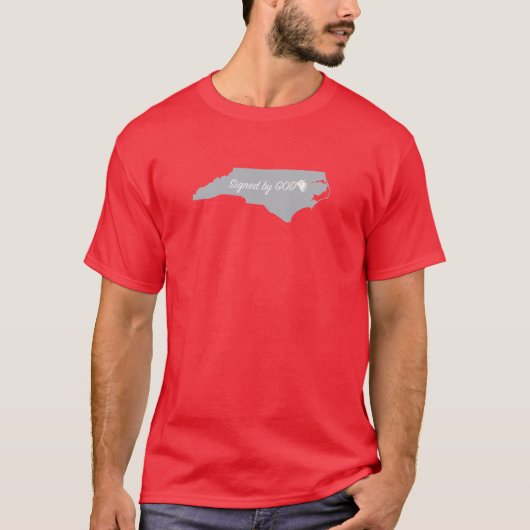 North Carolina Unterzeichnet von Gott T-Shirt (Vorderseite)