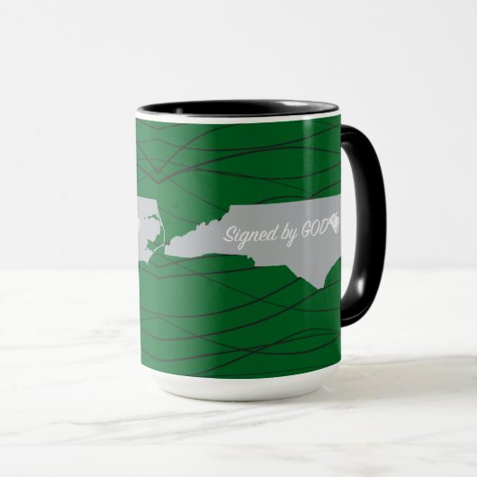 North Carolina Unterzeichnet von Gott Tasse (VorderseiteRechts)