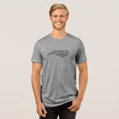 North Carolina Unterzeichnet von Gott Tri-Blend Shirt (Vorderseite voll)