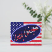 North Carolina US-Flagge Postkarte (Stehend Vorderseite)
