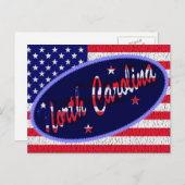 North Carolina US-Flagge Postkarte (Vorne/Hinten)