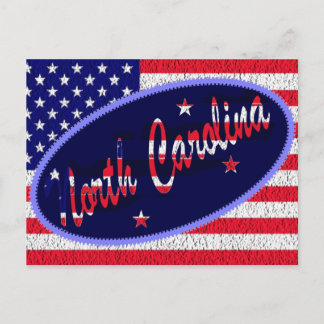 North Carolina US-Flagge Postkarte