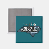 North Carolina, USA Magnet (Vorderseite/Rückseite)