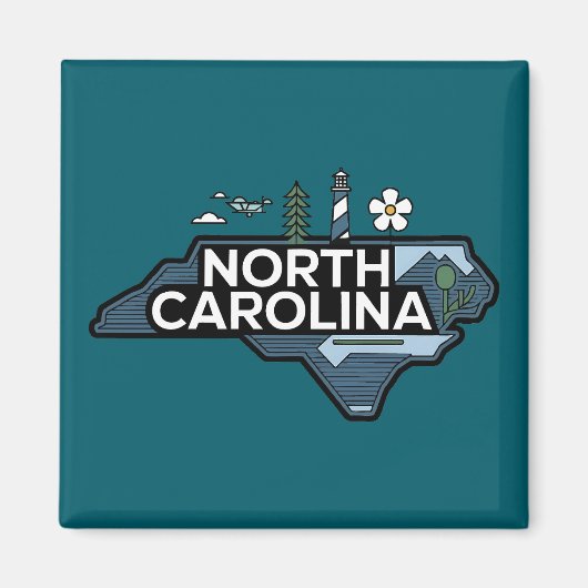 North Carolina, USA Magnet (Vorne)