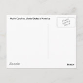 North Carolina, USA Postkarte (Rückseite)