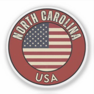 North Carolina Vereinigte Staaten von Amerika Aufkleber