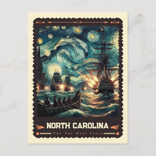 North Carolina | Vincent Van Gogh Inspiriert Postkarte (Vorderseite)