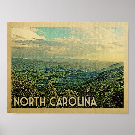 North Carolina Vintage Travel Poster (Vorne)