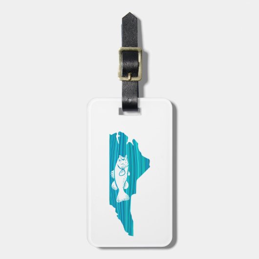 North Carolina Wave Fishing Gepäckanhänger (Vorderseite vertikal)