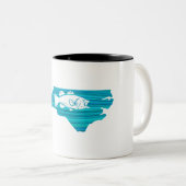 North Carolina Wave Fishing Zweifarbige Tasse (VorderseiteRechts)