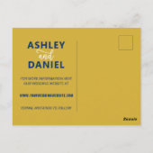 North Carolina Wedding Save the Date Map Postcard Postkarte (Rückseite)