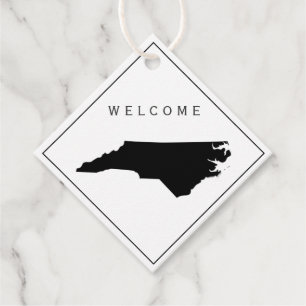 North Carolina Wedding Welcome Bag Geschenk Tag Geschenkanhänger