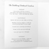 North Carolina Wedding Welcome Letter & Itinerary Dreifach-gefaltete Programmkarte (Innen Erste Seite)