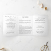 North Carolina Wedding Welcome Letter & Itinerary Dreifach-gefaltete Programmkarte (Innenseite)