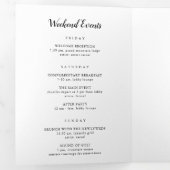 North Carolina Wedding Welcome Letter & Itinerary Dreifach-gefaltete Programmkarte (Innen Erste Seite)