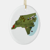 North Carolina-Weihnachtsbaum-Verzierung Keramik Ornament (Rechts)