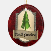 North Carolina-Weihnachtsverzierung Keramik Ornament (Links)