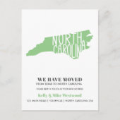 NORTH CAROLINA Wir haben neue Adresse Neue Zuhause Postkarte (Vorderseite)