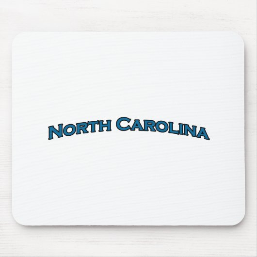North Carolina wölbte Text-Logo Mousepad (Vorne)