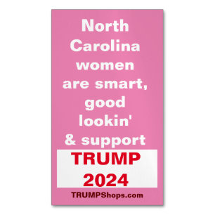 North Carolina Women Support TRUMP pk 25 pink B Magnetische Visitenkarte