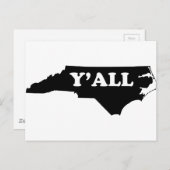 North Carolina Yall Postkarte (Vorne/Hinten)