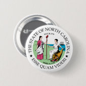 North Carolina Zeichen Button (Vorne & Hinten)