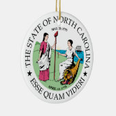 North Carolina Zeichen Keramik Ornament (Rechts)