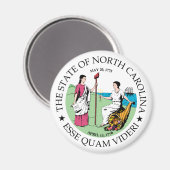 North Carolina Zeichen Magnet (Vorderseite/Rückseite)