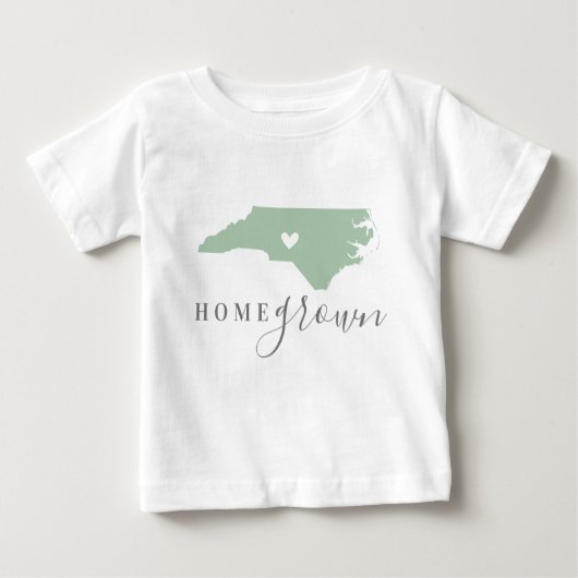 North Carolina Zuhause Grown | Editierbarer Staat  Baby T-shirt (Vorderseite)