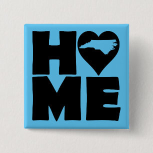 North Carolina Zuhause Heart Staat Button Abzeiche