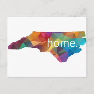 North Carolina ZUHAUSE Low Poly Postkarte
