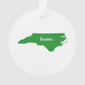 North Carolina Zuhause Silhouette Staat Karte Ornament (Vorderseite)