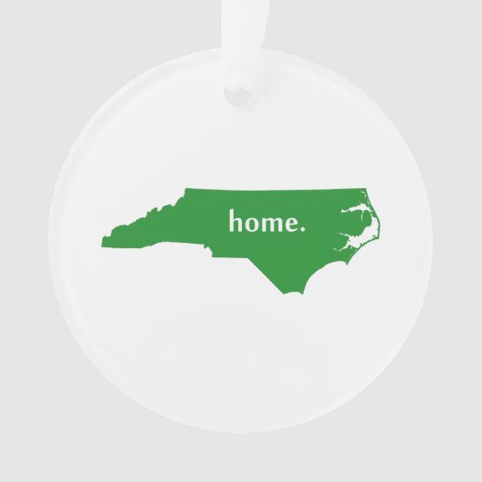 North Carolina Zuhause Silhouette Staat Karte Ornament (Vorderseite)