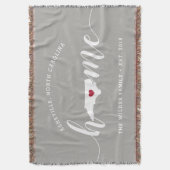 North Carolina Zuhause Staaten Personalisiert Decke (Vorderseite Vertikal)