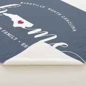 North Carolina Zuhause Staaten Personalisiert Sherpadecke (3/4)