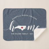 North Carolina Zuhause Staaten Personalisiert Sherpadecke (Vorderseite (Horizontal))