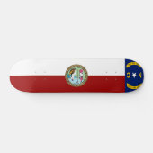 North Carolinaflagge Skateboard (Horizontal)
