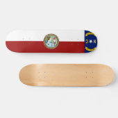 North Carolinaflagge Skateboard (Horizontal)