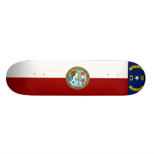 North Carolinaflagge Skateboard