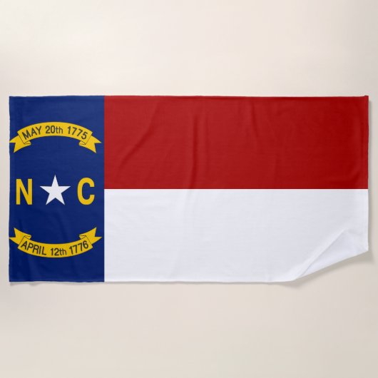 North Carolinaflagge Strandtuch (Vorderseite)